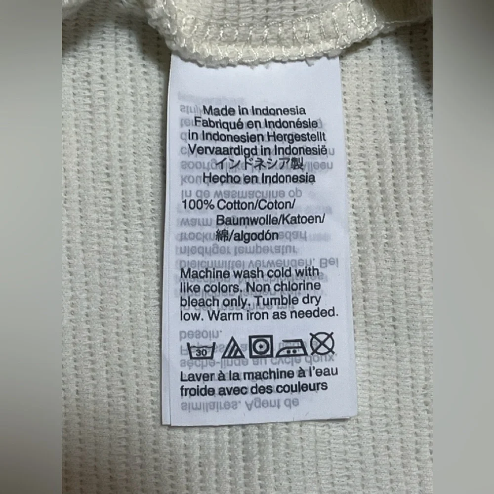 Madewell Texture & Thread pullover cropped sweater tie-front XL EUC - Picture 10 of 13